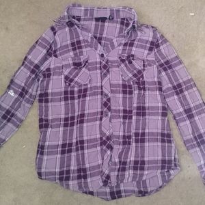 Light purple plaid shirt